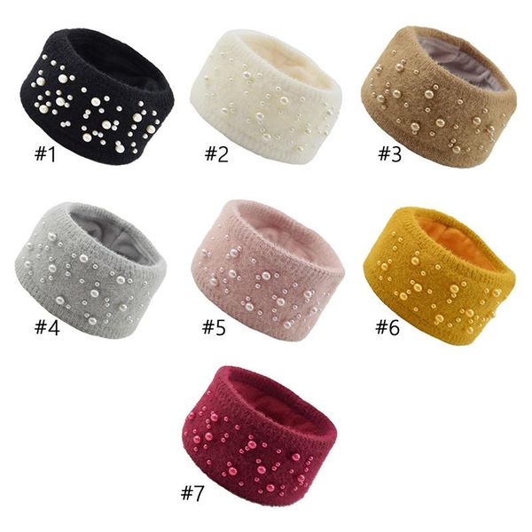 1pc winter ears warmer solid color pearl headband imitation mink hair acrylic knitting woolen soft crochet women wide hairband
1pc winter ears warmer solid color pearl headband imitation mink hair acrylic knitting woolen soft crochet women wide hairband