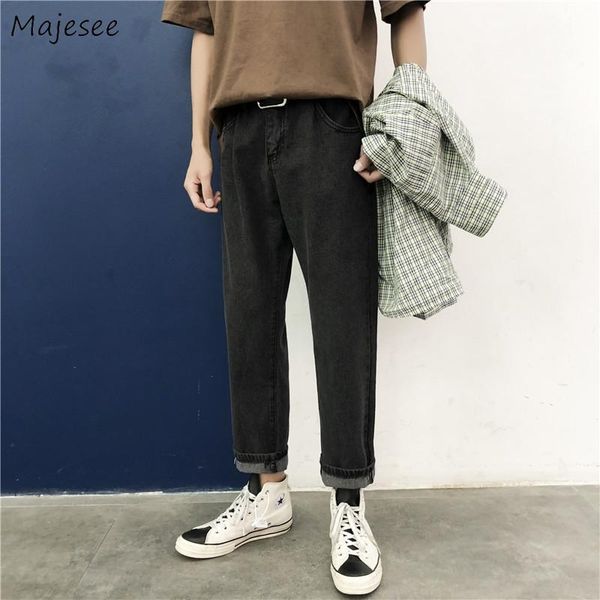 men jeans solid straight loose leisure ankle length chic bf all-match korean style harajuku baggy trendy denim simple cowboy new, Blue
men jeans solid straight loose leisure ankle length chic bf all-match korean style harajuku baggy trendy denim simple cowboy new, Blue