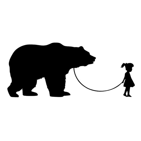 17.8*7.6cm girl walking a bear decorative animal car stickers vinyl car body decal black/silver s1-2845
17.8*7.6cm girl walking a bear decorative animal car stickers vinyl car body decal black/silver s1-2845