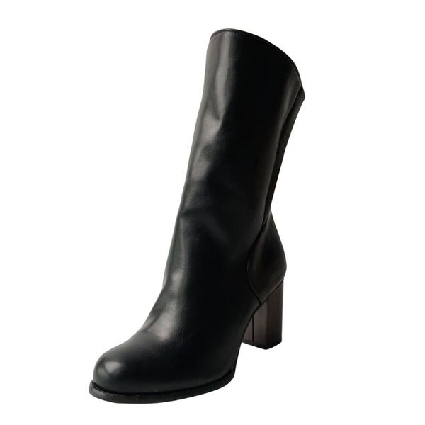 leather high heel boots fashion ladies pure color shoes platform round toe zipper boots square heels vintage women, Black
leather high heel boots fashion ladies pure color shoes platform round toe zipper boots square heels vintage women, Black