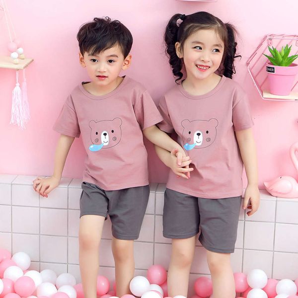 size 100-160 summer home wear children's t-shirt pajamas boys and girls' short sve suit, Blue;red
size 100-160 summer home wear children's t-shirt pajamas boys and girls' short sve suit, Blue;red