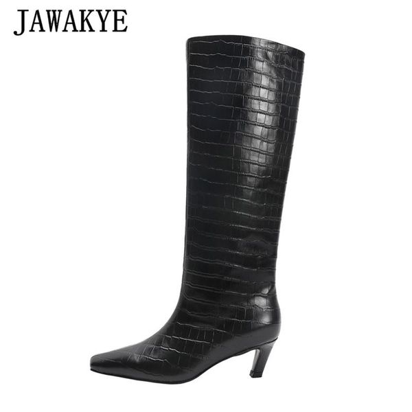 knee high slim knight boots for women handsome crocodile leather low kitten heel runway dress shoes black genuine leather shoes
knee high slim knight boots for women handsome crocodile leather low kitten heel runway dress shoes black genuine leather shoes