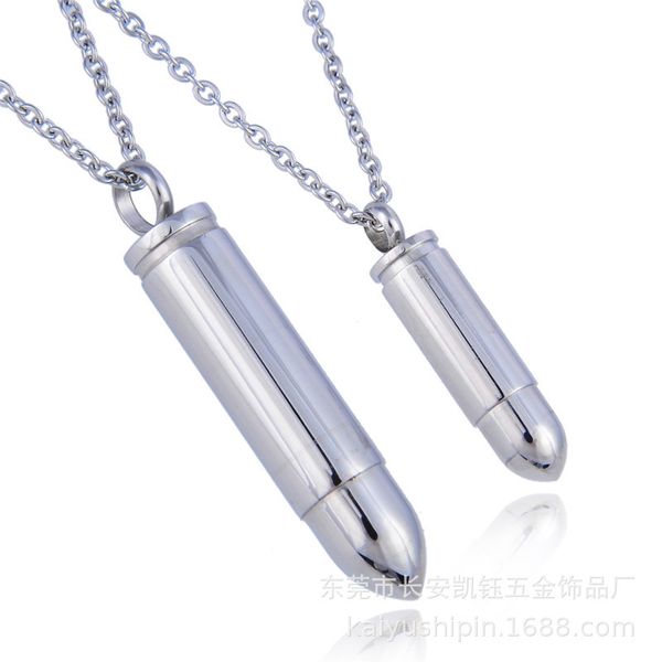 cross-border european and american titanium steel openable bullet pendant stainless steel popular necklace mens jewelry currently available, Golden;silver
cross-border european and american titanium steel openable bullet pendant stainless steel popular necklace mens jewelry currently available, Golden;silver