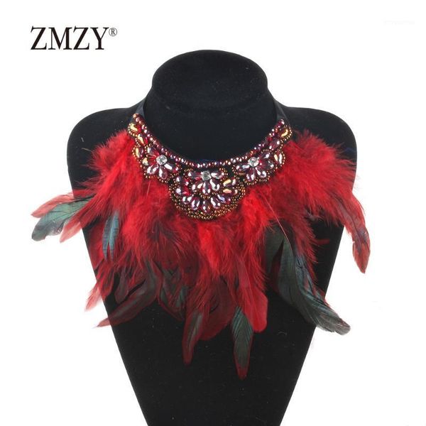 zmzy feather hand-made red choker necklace women collar neck maxi collier trendy glass statement jewelry1, Golden;silver
zmzy feather hand-made red choker necklace women collar neck maxi collier trendy glass statement jewelry1, Golden;silver