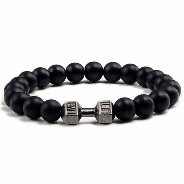 natural black volcanic lava stone dumbbell bracelet black matte beads bracelets for women men fitness barbell jewelry pulseras
natural black volcanic lava stone dumbbell bracelet black matte beads bracelets for women men fitness barbell jewelry pulseras