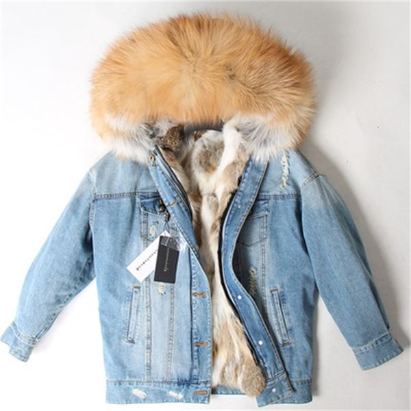 new 2021 denim pie overcome rabbit skin jacket grass-lined fox fur collar long female winter coat 33b3, Black
new 2021 denim pie overcome rabbit skin jacket grass-lined fox fur collar long female winter coat 33b3, Black