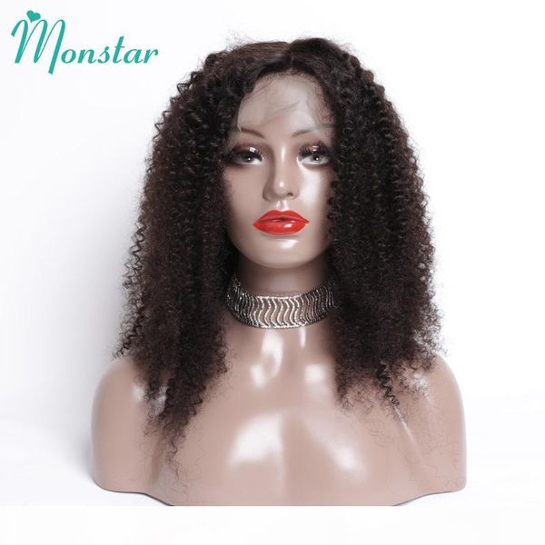 monstar 150 density 360 lace frontal wig afro kinky curly coily hair wig with baby hair brazilian lace front human wig remy hair, Black
monstar 150 density 360 lace frontal wig afro kinky curly coily hair wig with baby hair brazilian lace front human wig remy hair, Black