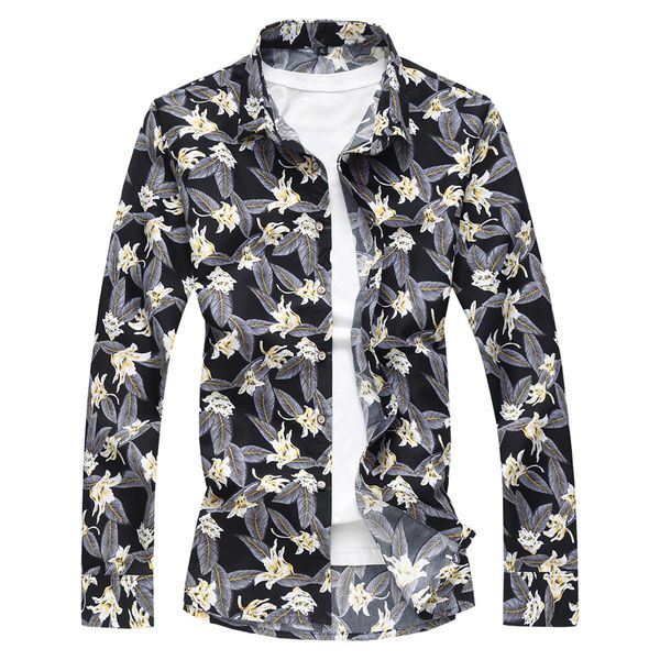 2021 male shirt high-quality new floral fashion spring fall shirts clothes elt8, White;black
2021 male shirt high-quality new floral fashion spring fall shirts clothes elt8, White;black