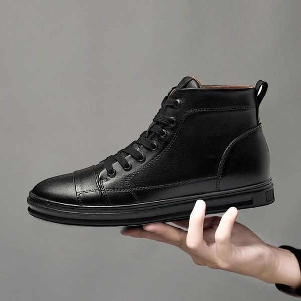 men boots shoes business classic genuine leather ankle boots winter warm with fur male shoes men's fashion snow, Black
men boots shoes business classic genuine leather ankle boots winter warm with fur male shoes men's fashion snow, Black