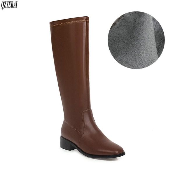 new arrival winter women shoes knee-high boots women boots fashion female stretch leather snow size 34-48, Black
new arrival winter women shoes knee-high boots women boots fashion female stretch leather snow size 34-48, Black