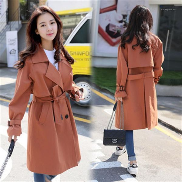 women's trench coats windbreaker women 2021 spring autumn fashion large size outerwear double-breasted solid color red khaki woman coat, Tan;black
women's trench coats windbreaker women 2021 spring autumn fashion large size outerwear double-breasted solid color red khaki woman coat, Tan;black