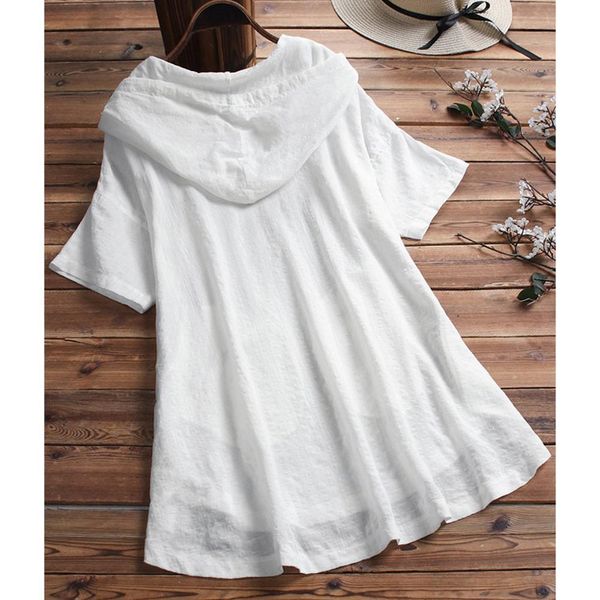 2019 women blouses plaid button hooded high low plus size blouse with pokcets ladies tunic summer blouses chemise femme bd, White
2019 women blouses plaid button hooded high low plus size blouse with pokcets ladies tunic summer blouses chemise femme bd, White