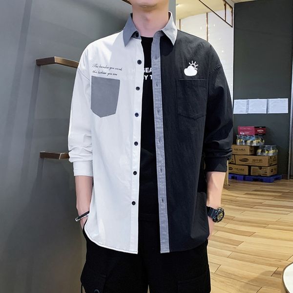 qj94p 2020 handsome korean style autumn sleeve korean long trendy coat shirt style coat casual men's shirt slim men's clothing aha, Blue
qj94p 2020 handsome korean style autumn sleeve korean long trendy coat shirt style coat casual men's shirt slim men's clothing aha, Blue