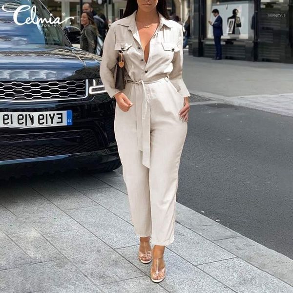 elegant long jumpsuits celmia women sashes fashion harem pants long sleeve casual buttons solid playsuits pockets rompers1, Black;white
elegant long jumpsuits celmia women sashes fashion harem pants long sleeve casual buttons solid playsuits pockets rompers1, Black;white