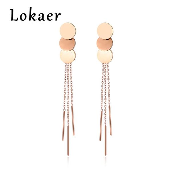 lokaer fashion jewelry 3 stainless steel round disc with tassel earring rose gold color gift for women exaggeration e18104, Golden;silver
lokaer fashion jewelry 3 stainless steel round disc with tassel earring rose gold color gift for women exaggeration e18104, Golden;silver