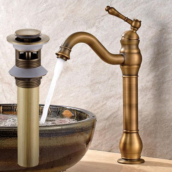 antique bronze high copper bathroom basin faucet single handle and cold water european style
antique bronze high copper bathroom basin faucet single handle and cold water european style