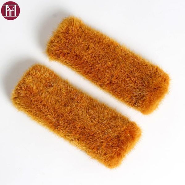 five fingers gloves 2021 fashion genuine knitted winter lady warm 100%natural fur fingerless brand real1, Blue;gray