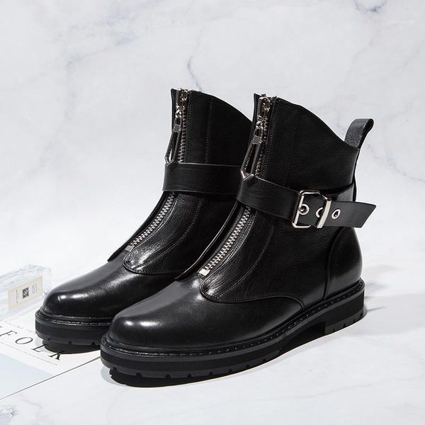 ladies shoes buckle strap ankle boots genuine leather winter fashion black front zip block heel boots woman1
ladies shoes buckle strap ankle boots genuine leather winter fashion black front zip block heel boots woman1