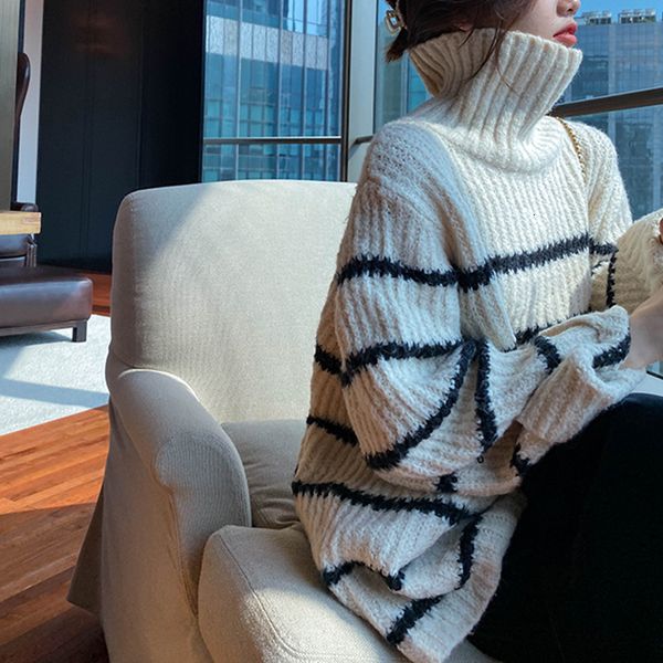 women's turtlenecks loose 2021 new fall lazy winter wind korean-style sweater y5h8, White;black
women's turtlenecks loose 2021 new fall lazy winter wind korean-style sweater y5h8, White;black