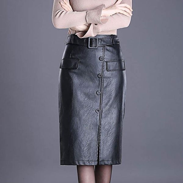 fashion womens leather skirt female girl high waist slim bag hip large size over the knee step button front slit skirt, Black
fashion womens leather skirt female girl high waist slim bag hip large size over the knee step button front slit skirt, Black