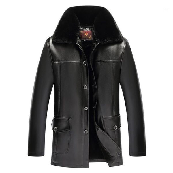 tang cool 2020 winter classic middle age long fur men jacket pu leather autumn fleece parka warm thick coat male outerwear1, Black 
tang cool 2020 winter classic middle age long fur men jacket pu leather autumn fleece parka warm thick coat male outerwear1, Black