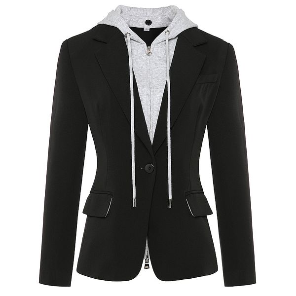 fashion 2020 designer blazer women's zipper detachable hooded single button casual blazer jacket outer wear lj201021, White;black
fashion 2020 designer blazer women's zipper detachable hooded single button casual blazer jacket outer wear lj201021, White;black
