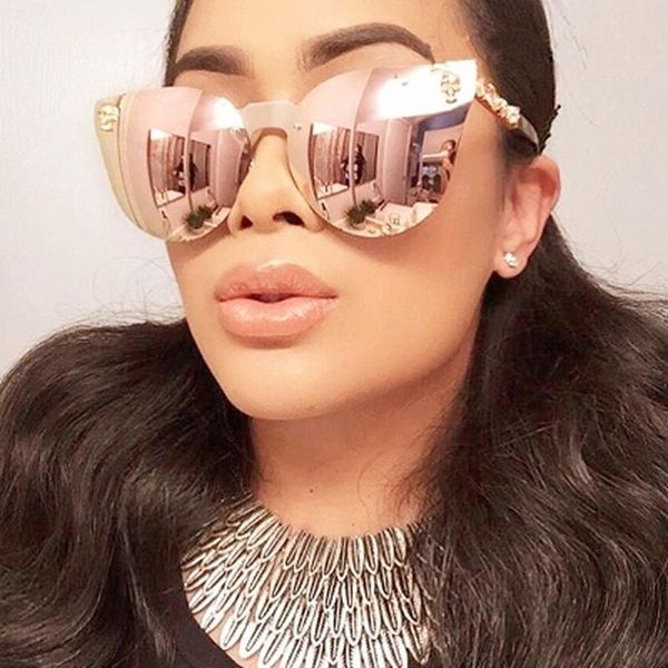 2020 new cat eye sunglasses oversized frames skull rimless metal sun glasses women for outdoor fashion driving eyewear oculos, White;black
2020 new cat eye sunglasses oversized frames skull rimless metal sun glasses women for outdoor fashion driving eyewear oculos, White;black