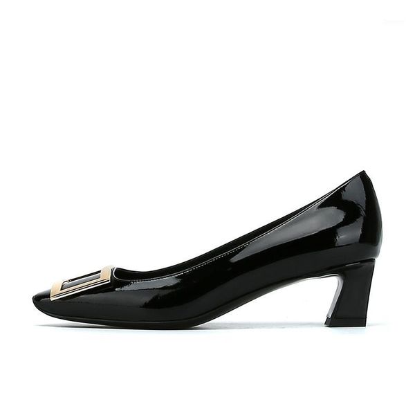 4.5cm horseshoe heel ~ new leather shallow mouth square toe thick heel square buckle shoes for women1, Black
4.5cm horseshoe heel ~ new leather shallow mouth square toe thick heel square buckle shoes for women1, Black