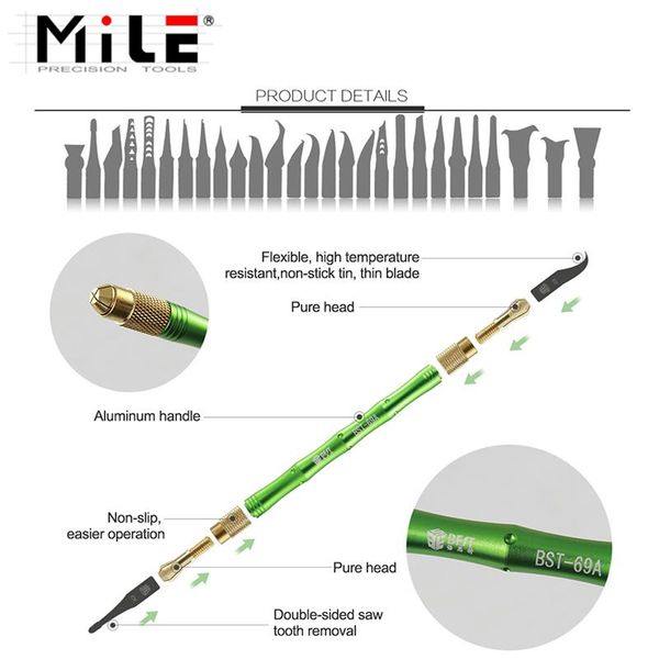 mile 27in1 bga maintenance knife for cpu nand chip ic remove glue disassemble rework blade
mile 27in1 bga maintenance knife for cpu nand chip ic remove glue disassemble rework blade