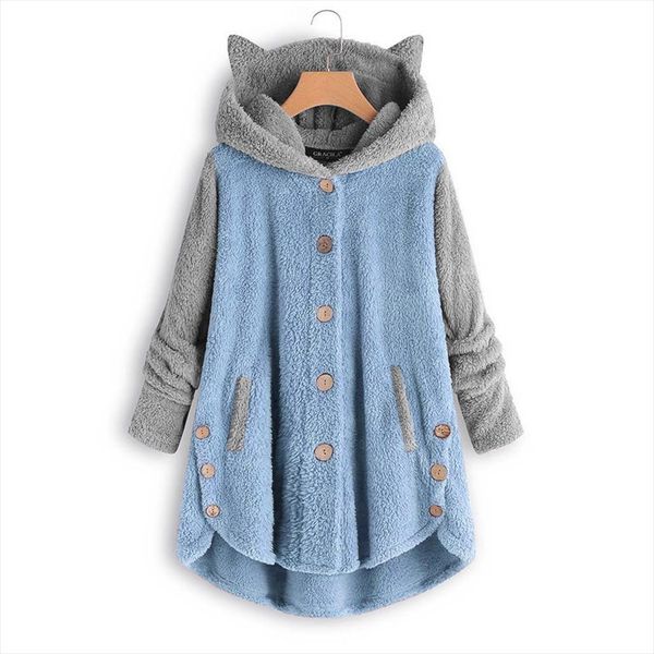 cat ear hoodies women plus size fluffy plush button long hooded sweatshirt loose warm hoody polerones mujer women vintage hoodie, Black
cat ear hoodies women plus size fluffy plush button long hooded sweatshirt loose warm hoody polerones mujer women vintage hoodie, Black