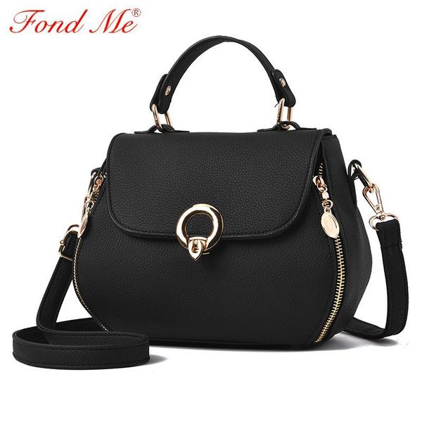 new solid color round buckle shoulder messenger bag
new solid color round buckle shoulder messenger bag