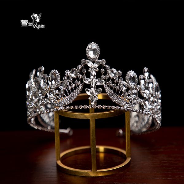 tatmospheric diamond bridal water hair super ornament flash main dress crown headdress wedding studio p taking and makeup, Silver
tatmospheric diamond bridal water hair super ornament flash main dress crown headdress wedding studio p taking and makeup, Silver