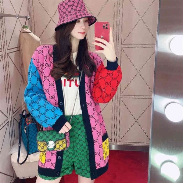 autumn new women's rainbow over print age reduction slim fashion versatile knitted cardigan sweater coat, White
autumn new women's rainbow over print age reduction slim fashion versatile knitted cardigan sweater coat, White