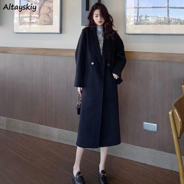 women's wool & blends women temperament elegant simple classy outwear lady clothes pockets all-match retro solid coat vintage black sas
women's wool & blends women temperament elegant simple classy outwear lady clothes pockets all-match retro solid coat vintage black sas