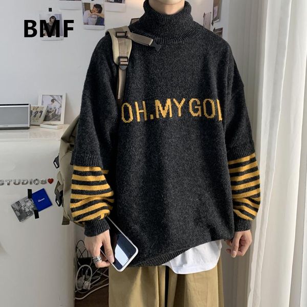 korean fashion striped patchwork sweater 2020 plus size hip hop turtleneck pullover kpop couple clothes fashion streetwear men, White;black
korean fashion striped patchwork sweater 2020 plus size hip hop turtleneck pullover kpop couple clothes fashion streetwear men, White;black