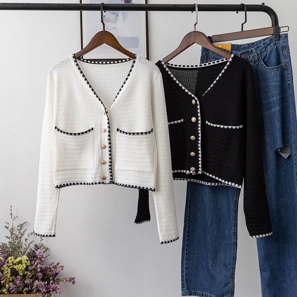 tjggi bizheng vp clip jacket small new thin long sleeve jacket new fragrance fall 2020 women's v-neck knitted cardigan 3824 vpjtb jacke, White;black
tjggi bizheng vp clip jacket small new thin long sleeve jacket new fragrance fall 2020 women's v-neck knitted cardigan 3824 vpjtb jacke, White;black