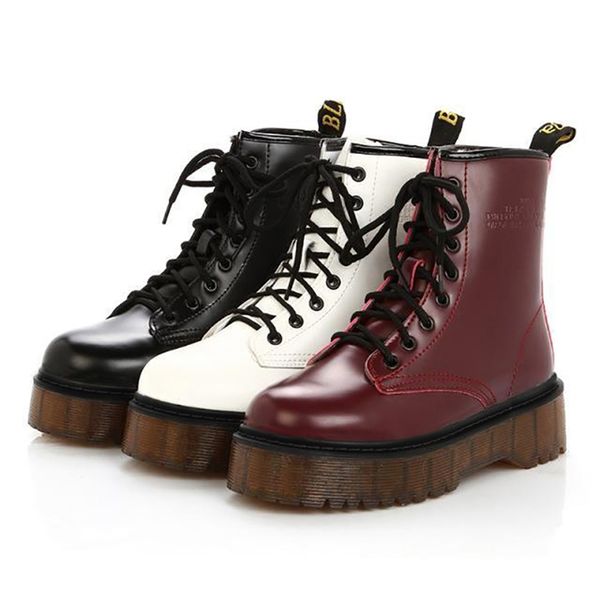 fashion pu leather martin autumn shoes platform ankle for women winter boots warm fur booties, Red;white
fashion pu leather martin autumn shoes platform ankle for women winter boots warm fur booties, Red;white