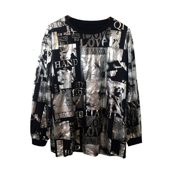 2021 new -autumn new shirt promoting bright versatile youth gold reflective silver long sleeve hip-hop f2id, Black
2021 new -autumn new shirt promoting bright versatile youth gold reflective silver long sleeve hip-hop f2id, Black