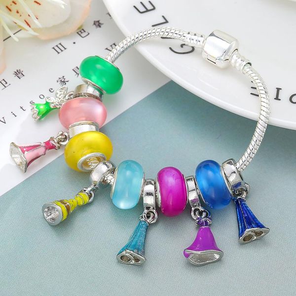 baopon vintage charm bracelets & bangle with colorful glass beads & skirt pendant original diy bracelet for kids girl jewelry, Golden;silver
baopon vintage charm bracelets & bangle with colorful glass beads & skirt pendant original diy bracelet for kids girl jewelry, Golden;silver