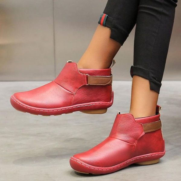 ankle boots women pu leather women's winter cross strap vintage plush punk warm short boots ladies shoes woman botas mujer, Black
ankle boots women pu leather women's winter cross strap vintage plush punk warm short boots ladies shoes woman botas mujer, Black