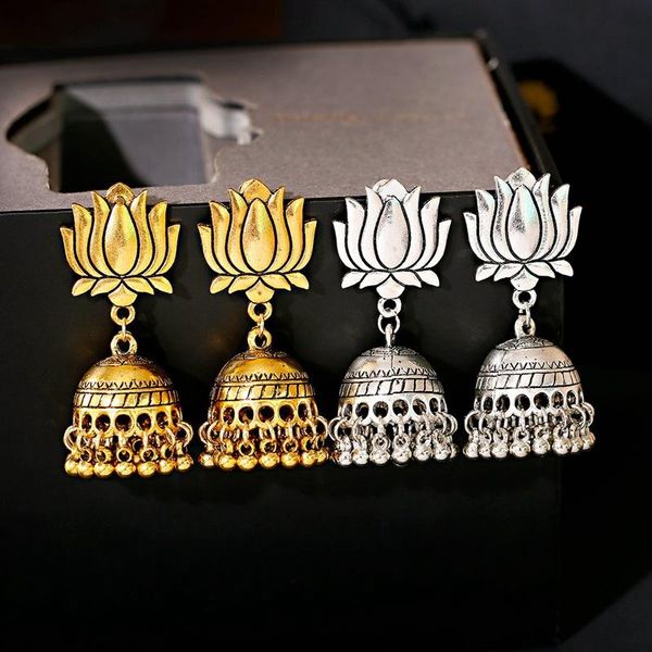 dangle & chandelier 2021 lotus shape jhumka earrings ethnic gypsy gold alloy bell tassel drop earring fashion jewelry, Silver
dangle & chandelier 2021 lotus shape jhumka earrings ethnic gypsy gold alloy bell tassel drop earring fashion jewelry, Silver