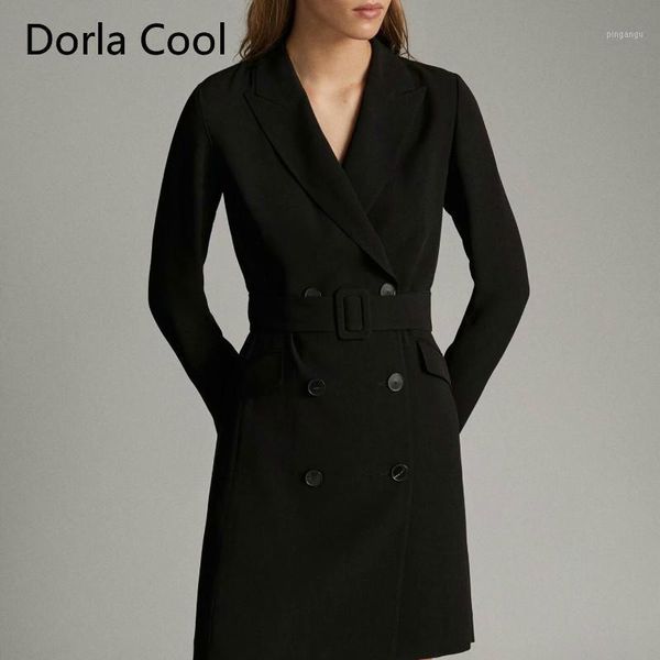 new classical double breasted long jackets for women sashes slim coat autumn spring england style office lady's outerwear coats1, Black;brown
new classical double breasted long jackets for women sashes slim coat autumn spring england style office lady's outerwear coats1, Black;brown