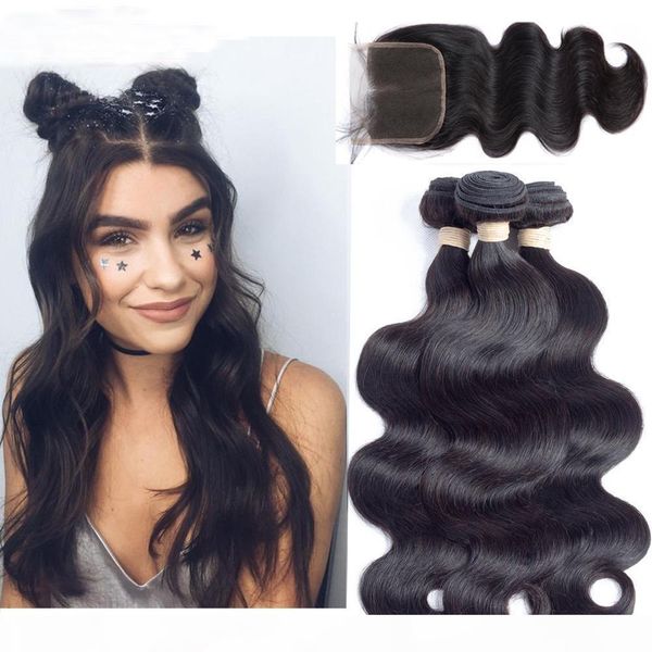 brazilian virgin hair with closure extensions 3 bundles brazilian body wave hair with 4x4 lace closure unprocessed remy human hair weave, Black;brown
brazilian virgin hair with closure extensions 3 bundles brazilian body wave hair with 4x4 lace closure unprocessed remy human hair weave, Black;brown