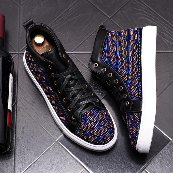 luxury rhinestone designer men sneakers punk high flats male rock hip hop casual shoes ankle boots zapatillas hombre, Black
luxury rhinestone designer men sneakers punk high flats male rock hip hop casual shoes ankle boots zapatillas hombre, Black