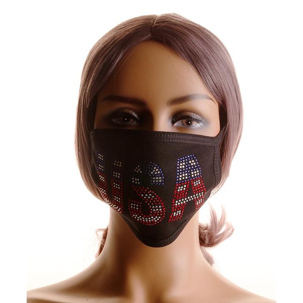 fashion designer usa flag drill crytal rhinestone face mask dust-proof pm2.5 filter piece black color diamond cotton washable mask
fashion designer usa flag drill crytal rhinestone face mask dust-proof pm2.5 filter piece black color diamond cotton washable mask