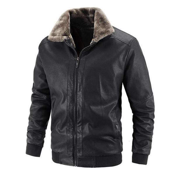 new men's thick winter leather coats plus velvet thicken windproof pu jackets male casual slim jackets motorcycle, Black
new men's thick winter leather coats plus velvet thicken windproof pu jackets male casual slim jackets motorcycle, Black