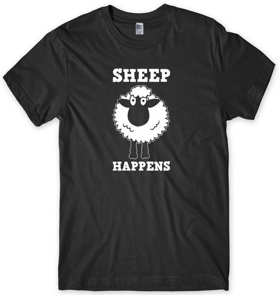 sheep happens mens funny t-shirt sport hooded sweatshirt hoodie