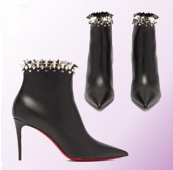 with box elegant fashion designer luxury new womens pik pik spikes high heels boot red bottom ankle winter real leather pumps, Black
with box elegant fashion designer luxury new womens pik pik spikes high heels boot red bottom ankle winter real leather pumps, Black