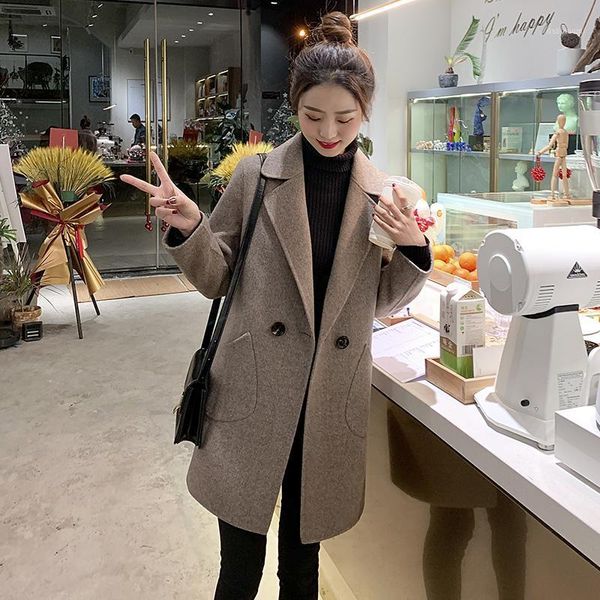 fashion new woolen coat women mid-length double breasted pocket clothes autumn winter long-sleeve solid wool jacket female h9021, Black
fashion new woolen coat women mid-length double breasted pocket clothes autumn winter long-sleeve solid wool jacket female h9021, Black