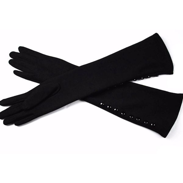48 cm long cotton material women' knitted gloves over the elbow length armor velvet lining warm spring and autumn specials 201021, Blue;gray
48 cm long cotton material women' knitted gloves over the elbow length armor velvet lining warm spring and autumn specials 201021, Blue;gray